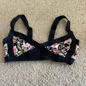 Floral bikini top